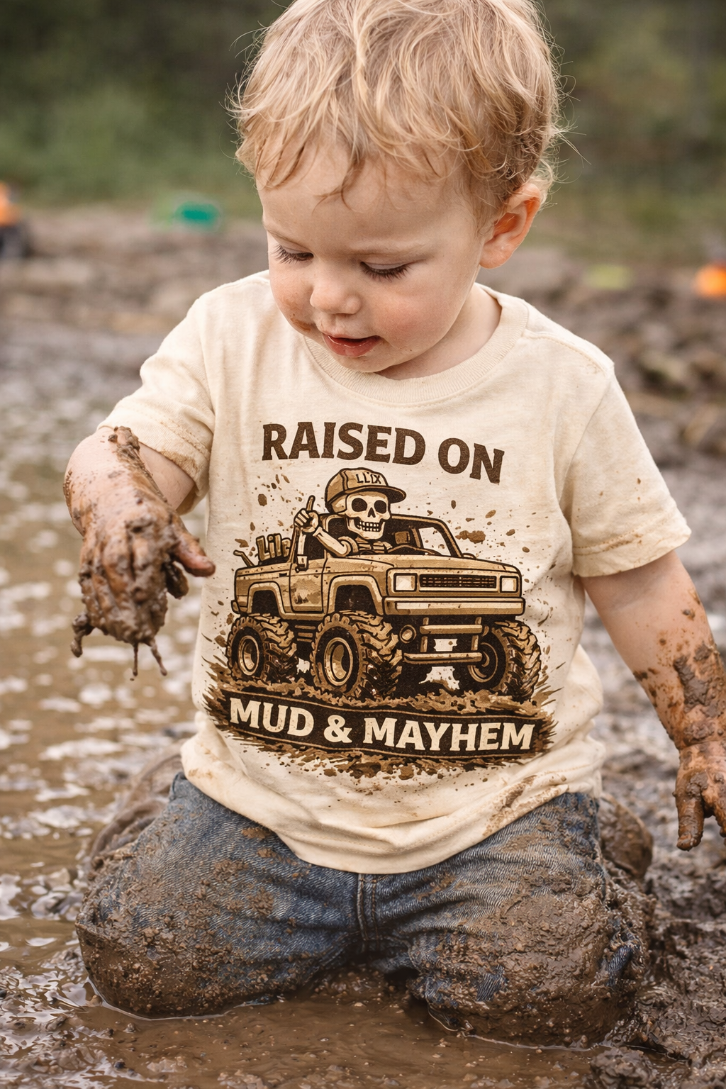Raised On Mud & Mayhem Toddler Shirt, Monster Truck Kids Shirt, Country Boy Toddler Tee, Mud Truck Kid Shirt, Little Trucker Shirt, Farm Kid Shirt