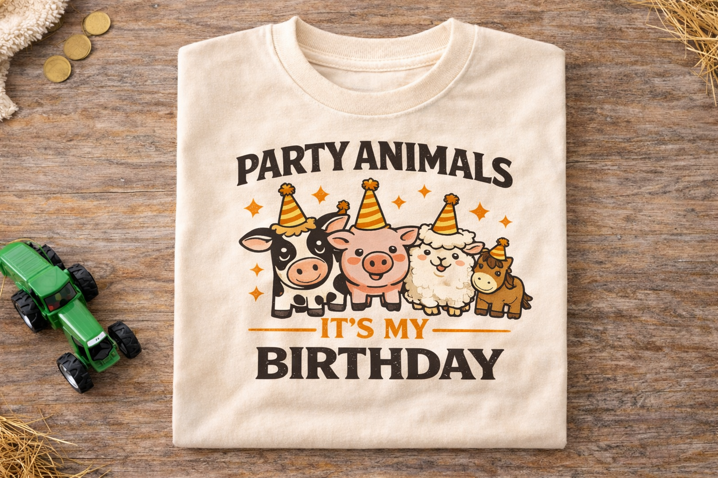 Party Animals It's My Birthday Shirt, Farm Birthday Toddler Tee, Barnyard Animal Party Outfit, Cute Kids Birthday Shirt for Boys Girls