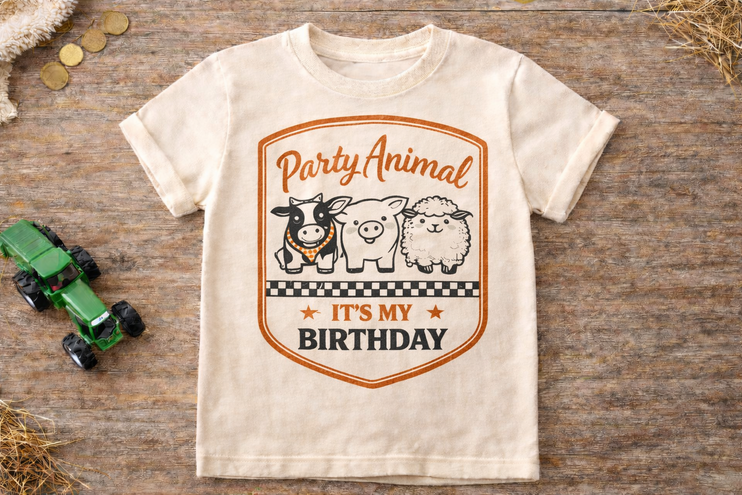 Party Animal It's My Birthday Shirt, Farm Birthday Toddler Tee, Barnyard Animal Party Outfit, Cute Kids Birthday Top Gift for Boys Girls