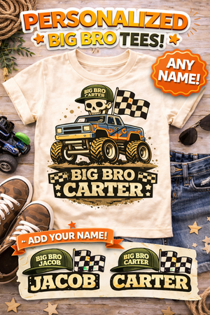 Personalized Big Bro Monster Truck Toddler