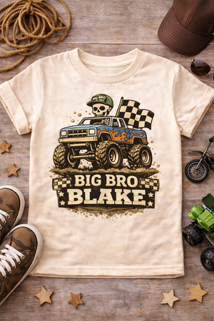 Personalized Big Bro Monster Truck Toddler