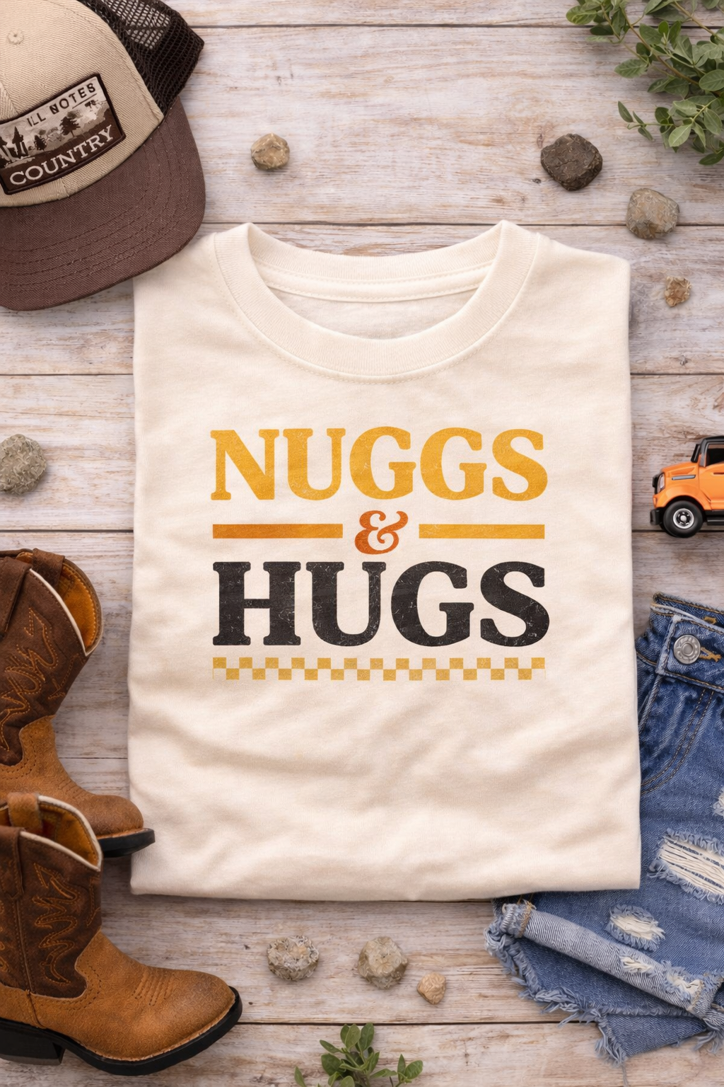 Nuggs and Hugs Toddler Shirt, Funny Chicken Nugget Kids Tee, Cute Fast Food Pun T Shirt, Birthday Gift for Boys Girls Toddlers Outfit
