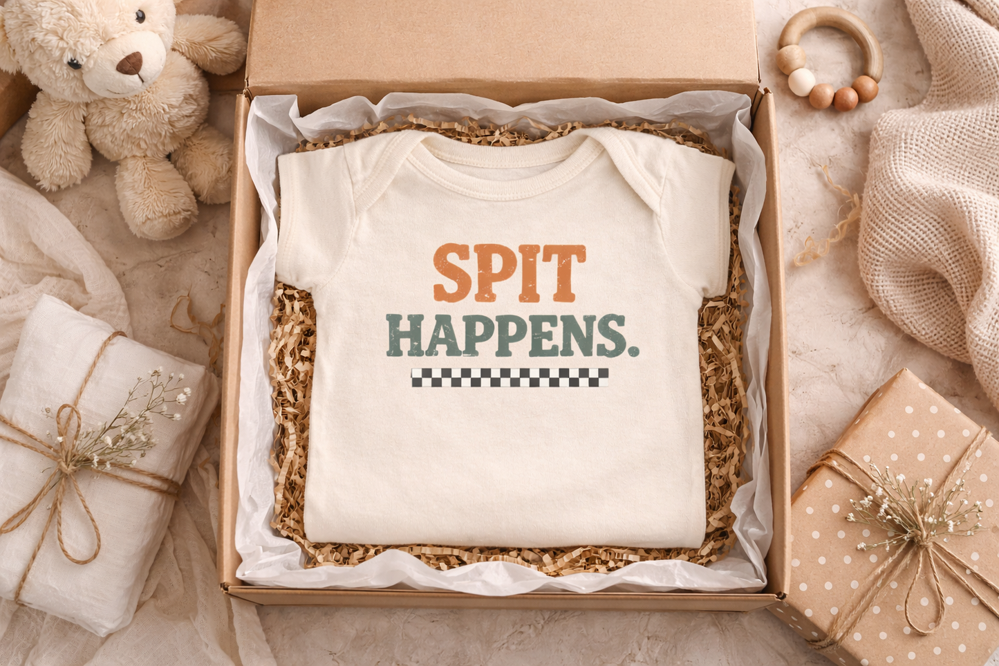 Spit Happens Onesie