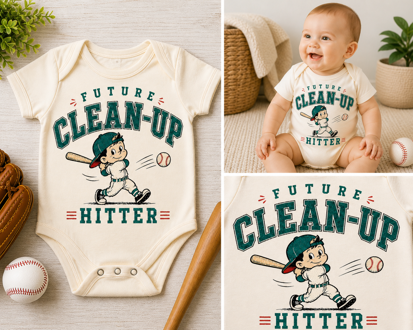 Future Clean-Up Hitter Onesie