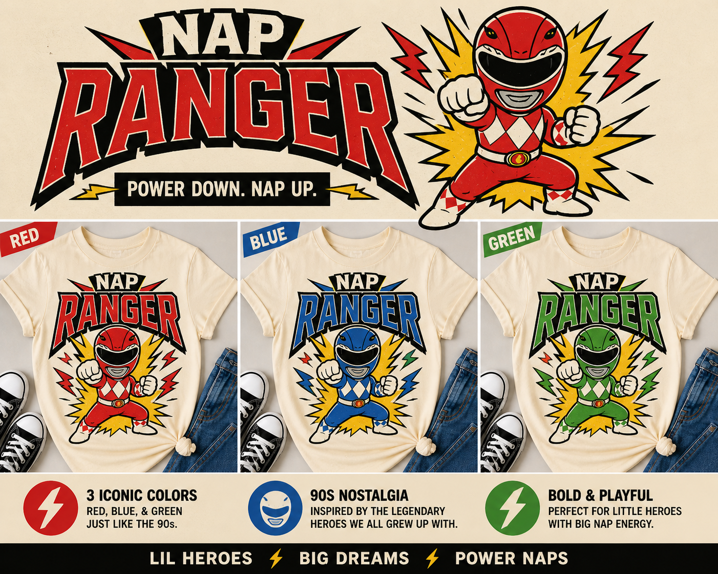 Red Nap Ranger Onesie