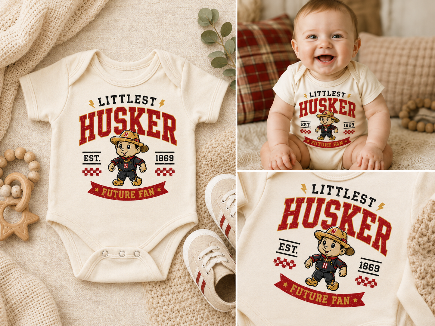 Littlest Husker Onesie