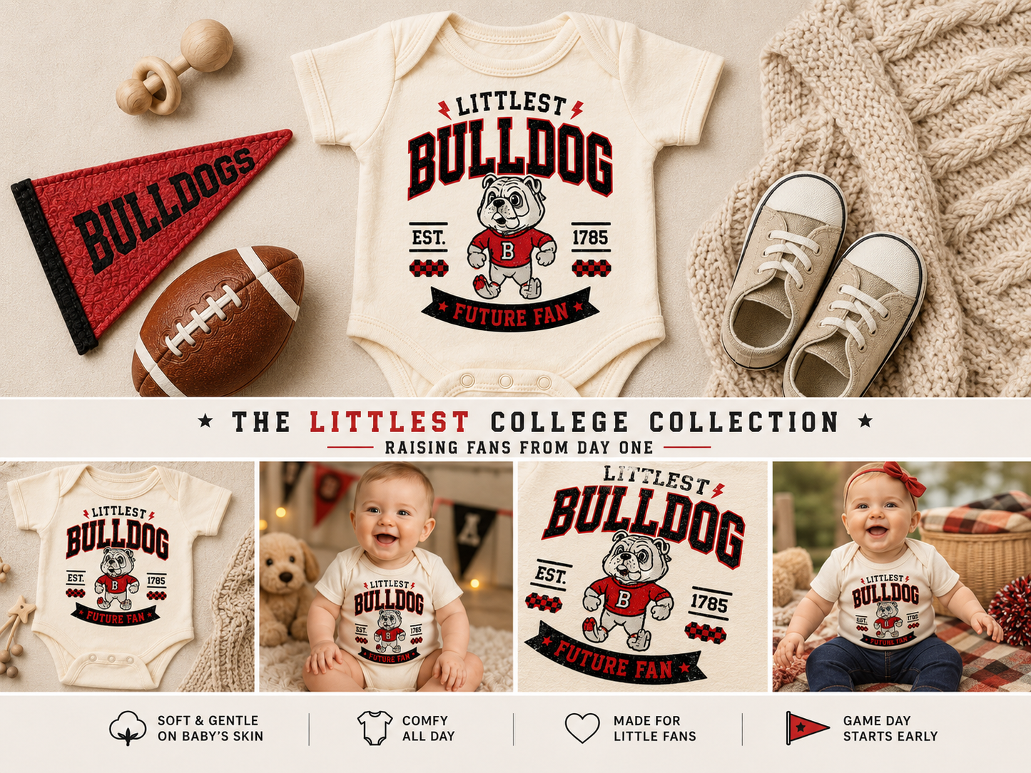 Littlest Bulldog Onesie