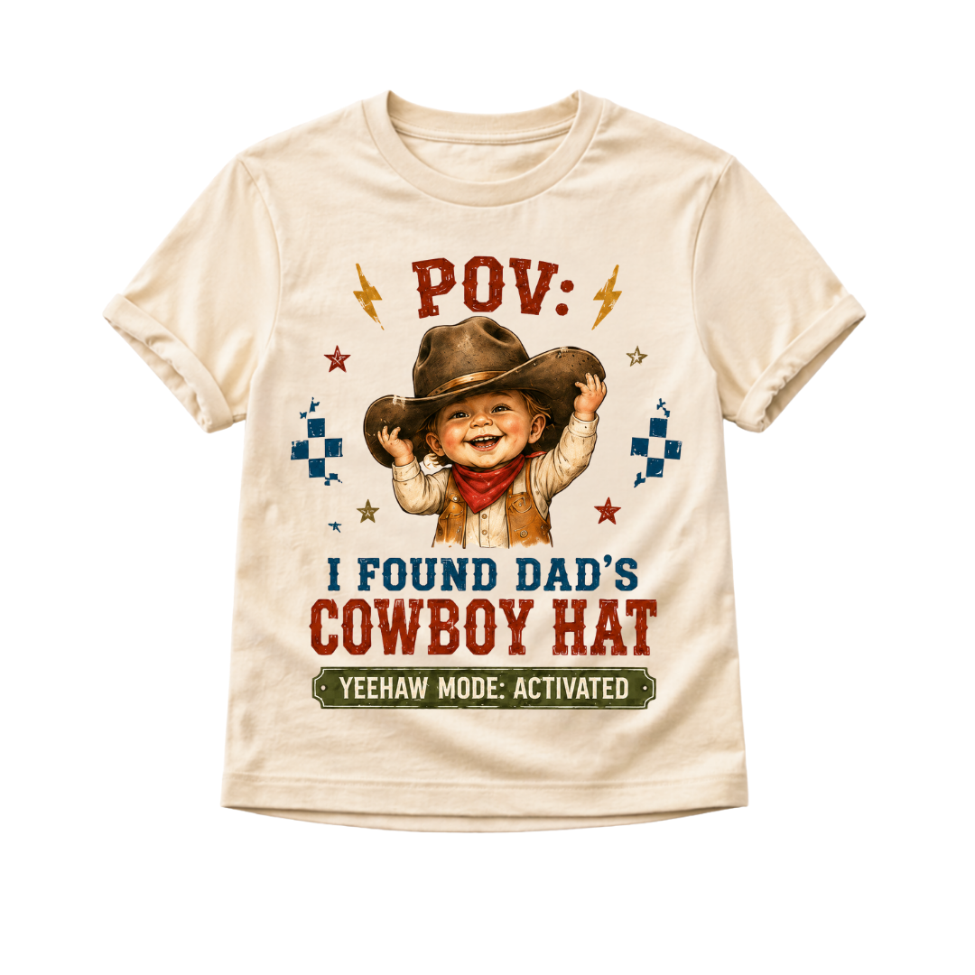 POV I Found Dad's Cowboy Hat Toddler