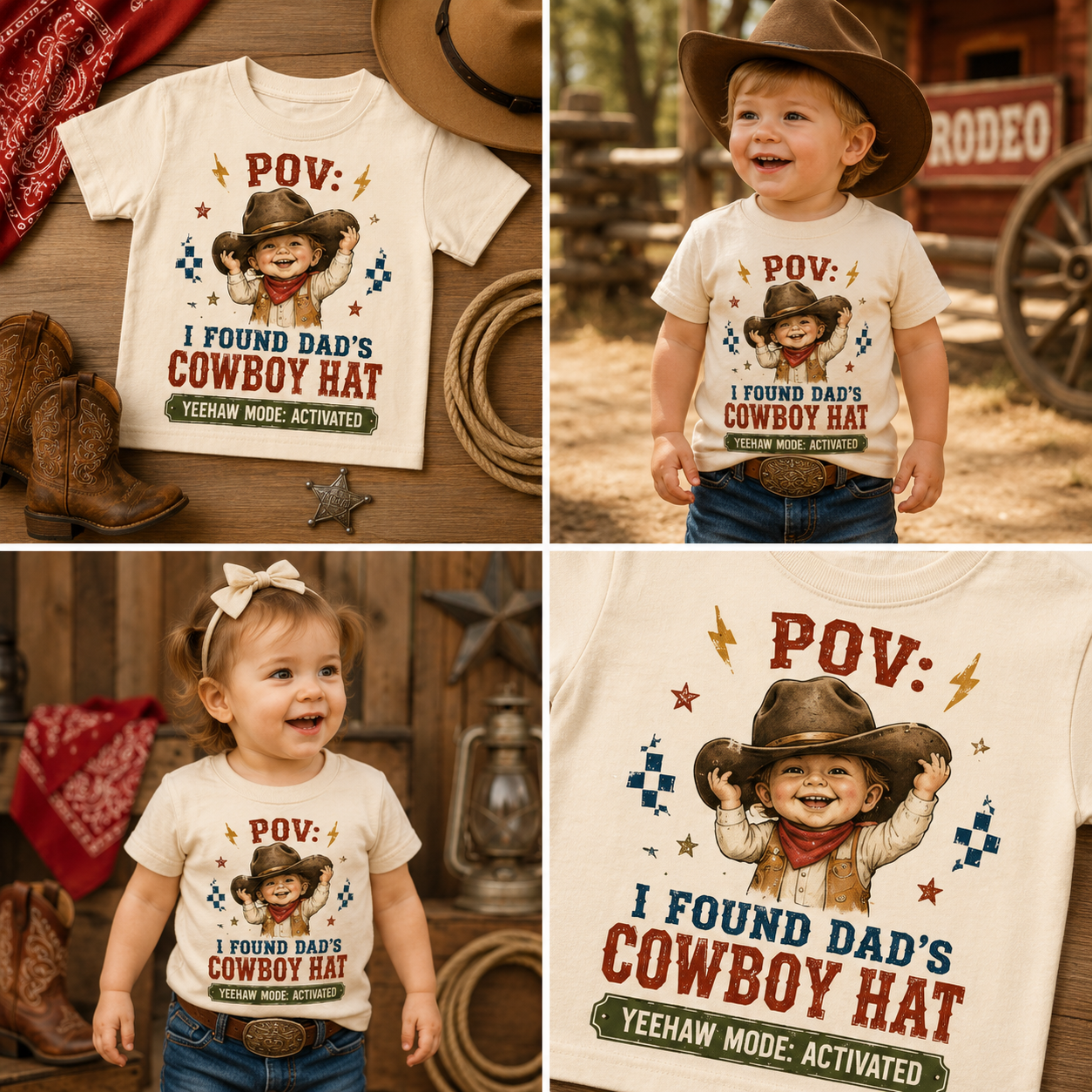 POV I Found Dad's Cowboy Hat Toddler