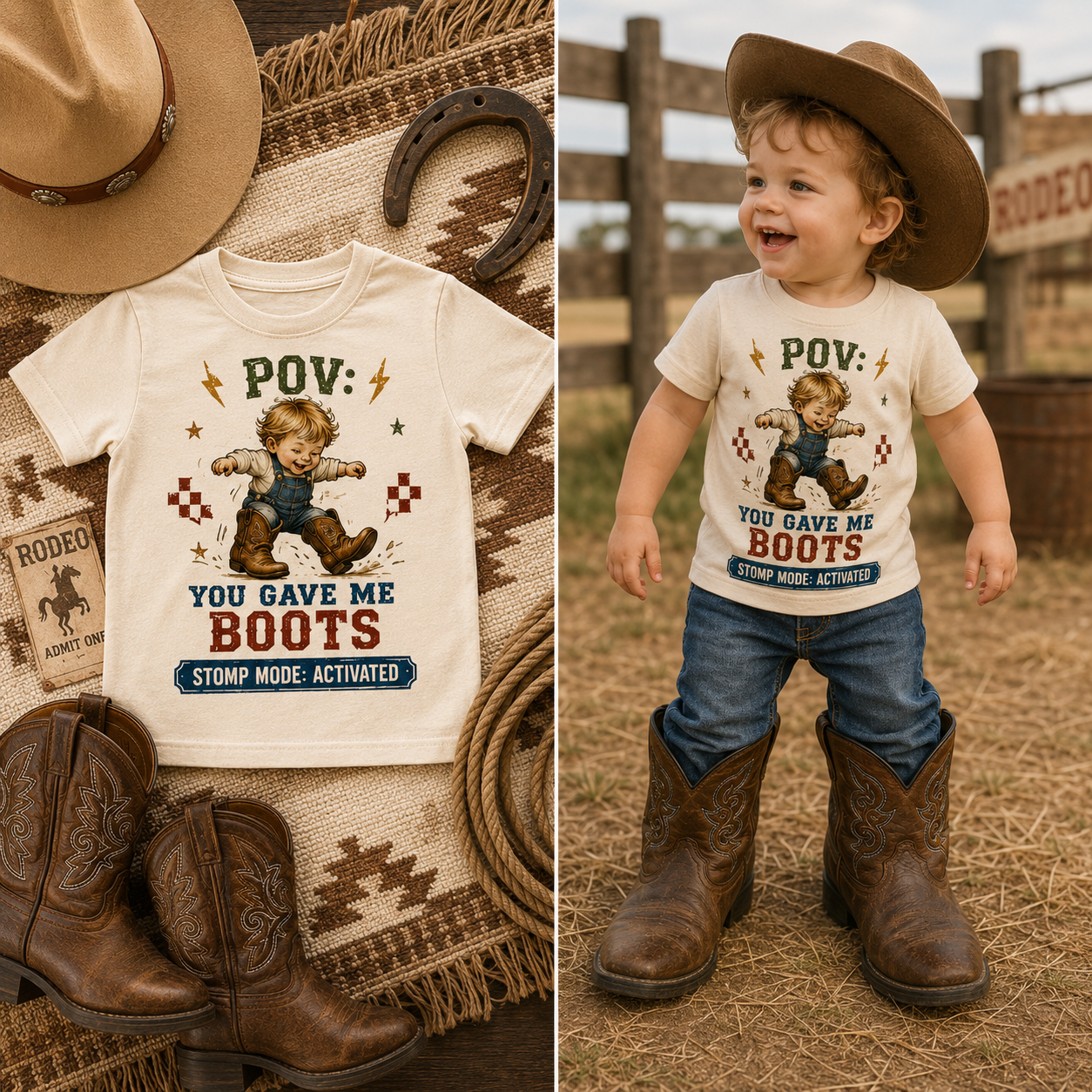 POV You Gave Me Boots Toddler