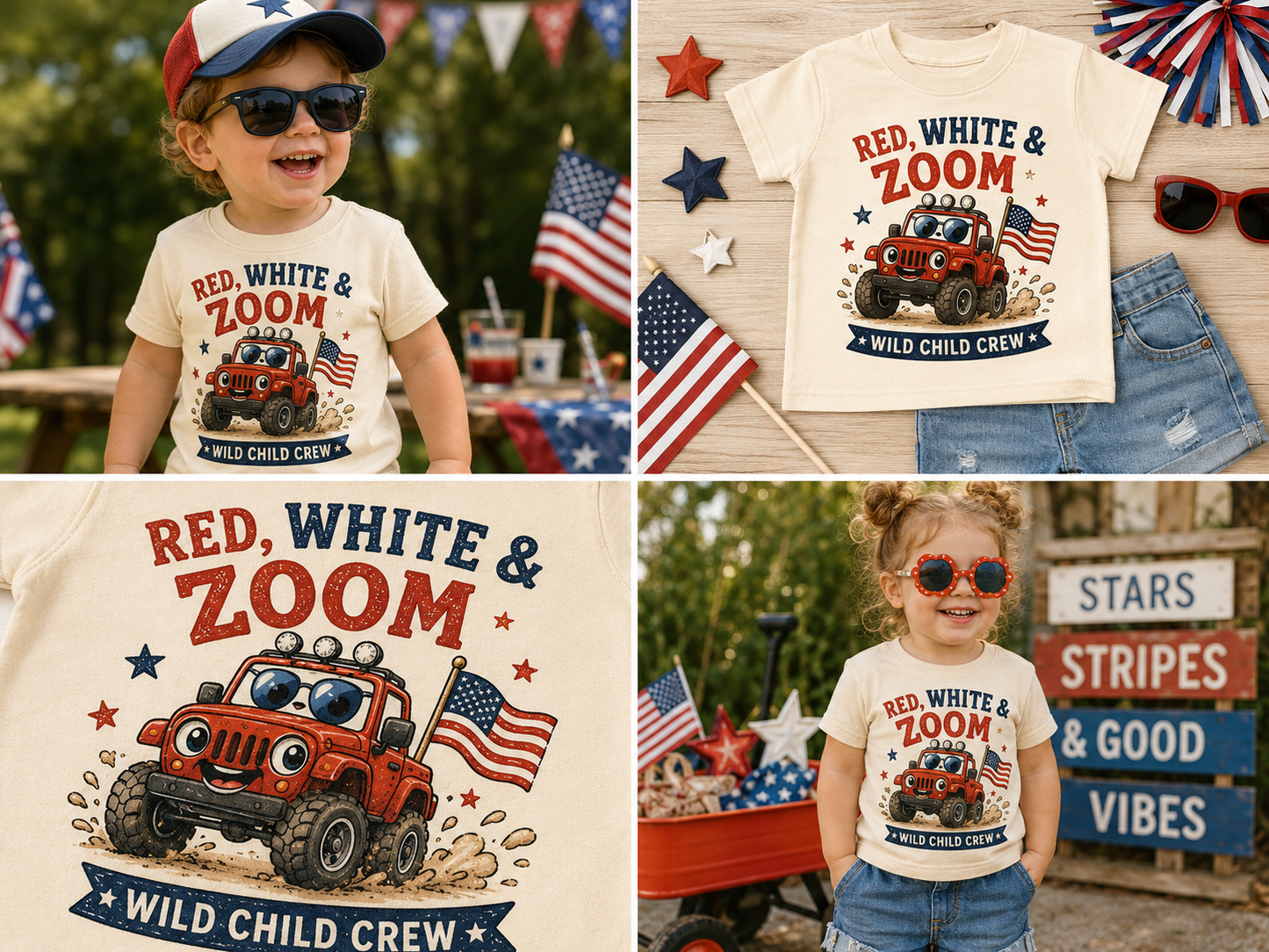Red White and Zoom Toddler