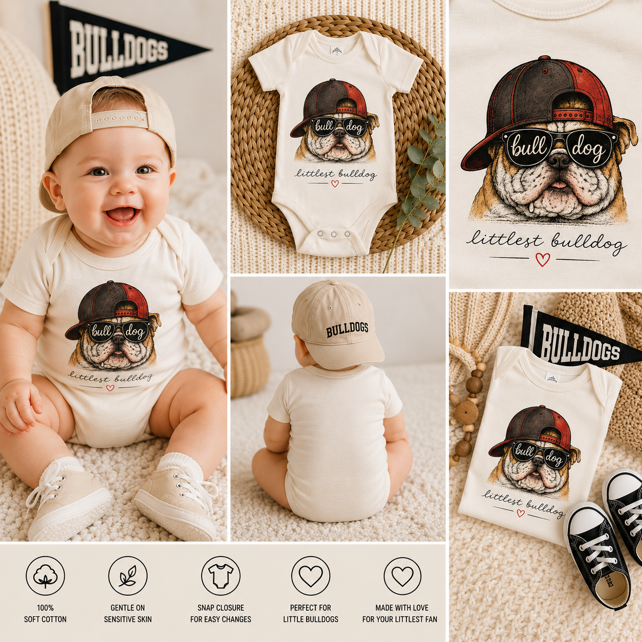 Littlest Bulldog Onesie