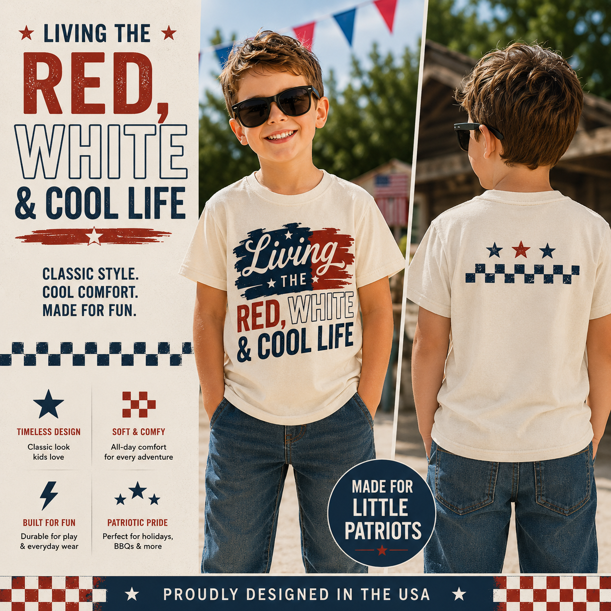Living The Red White and Cool Life Toddler