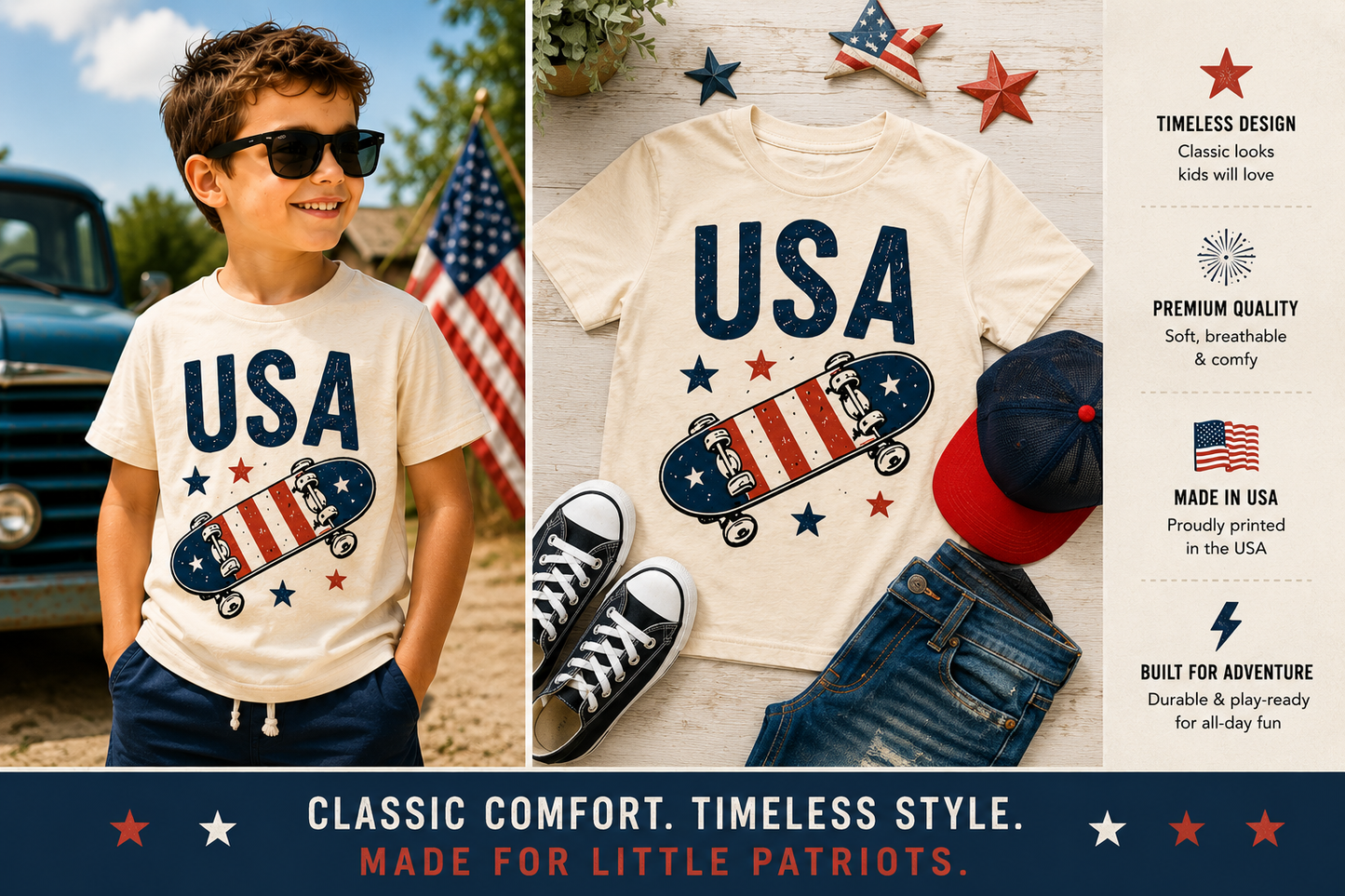 USA Patriotic Skateboard Toddler