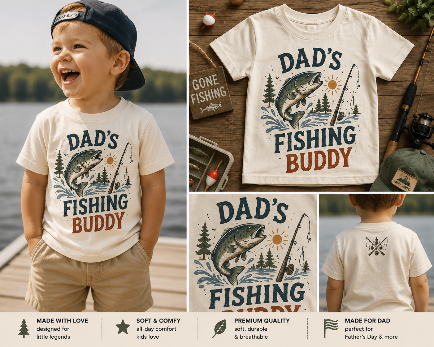 Dads Fishing Buddy Toddler