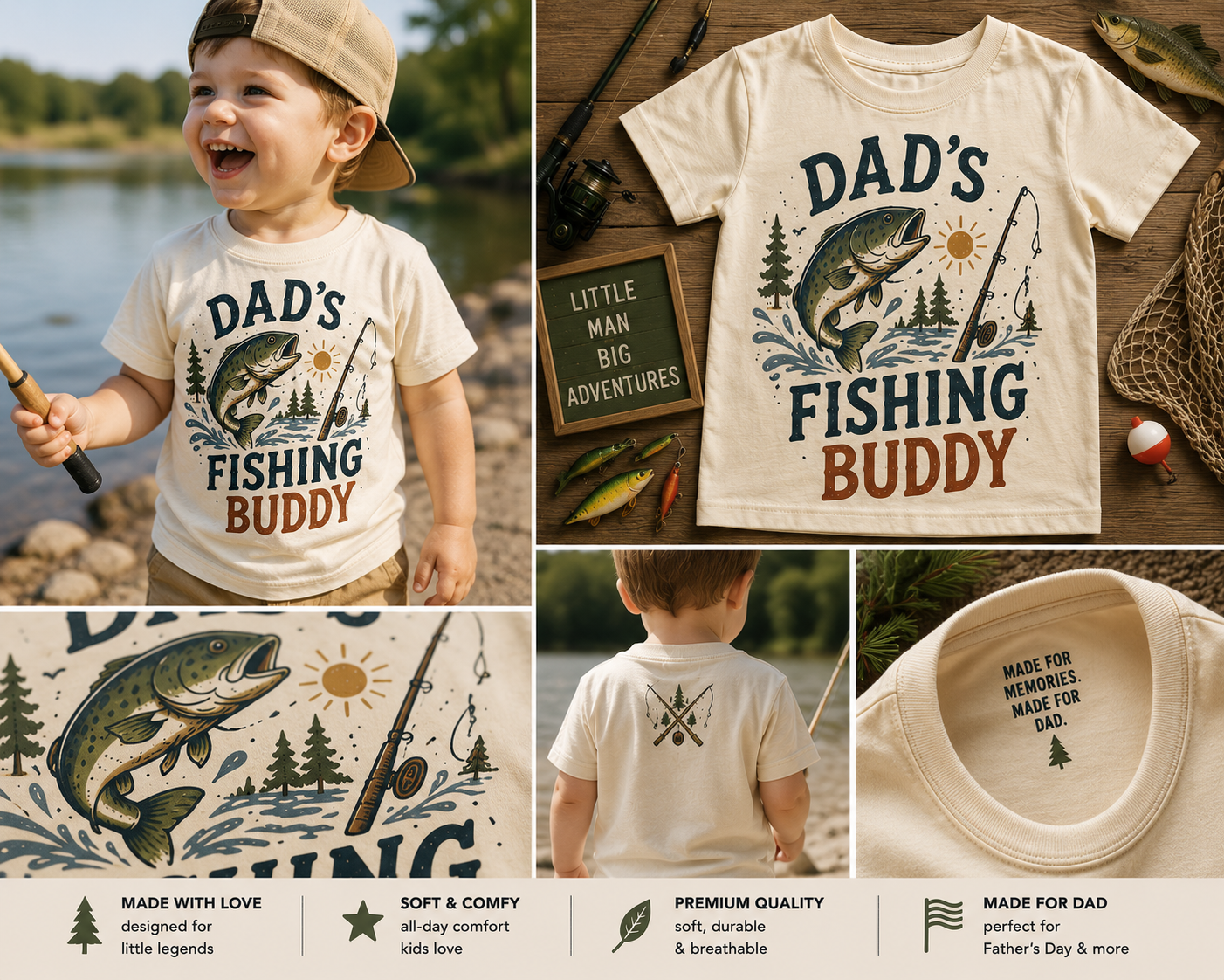 Dads Fishing Buddy Toddler