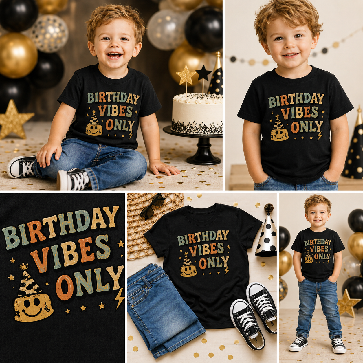 Birthday Vibes Only Toddler