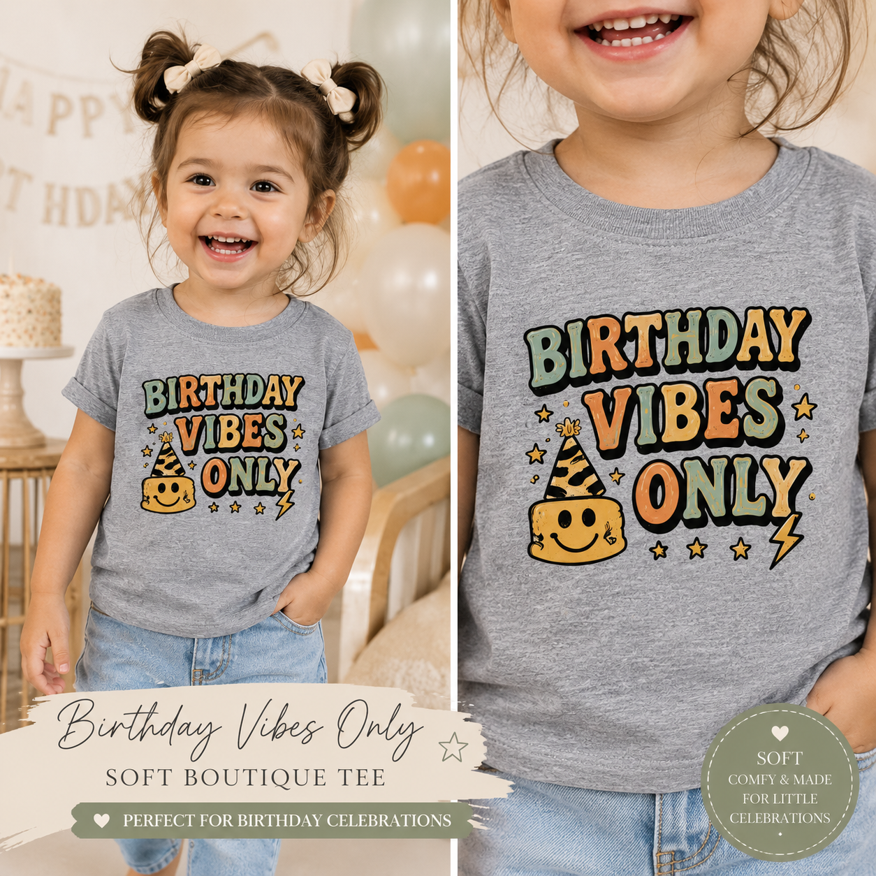 Birthday Vibes Only Toddler