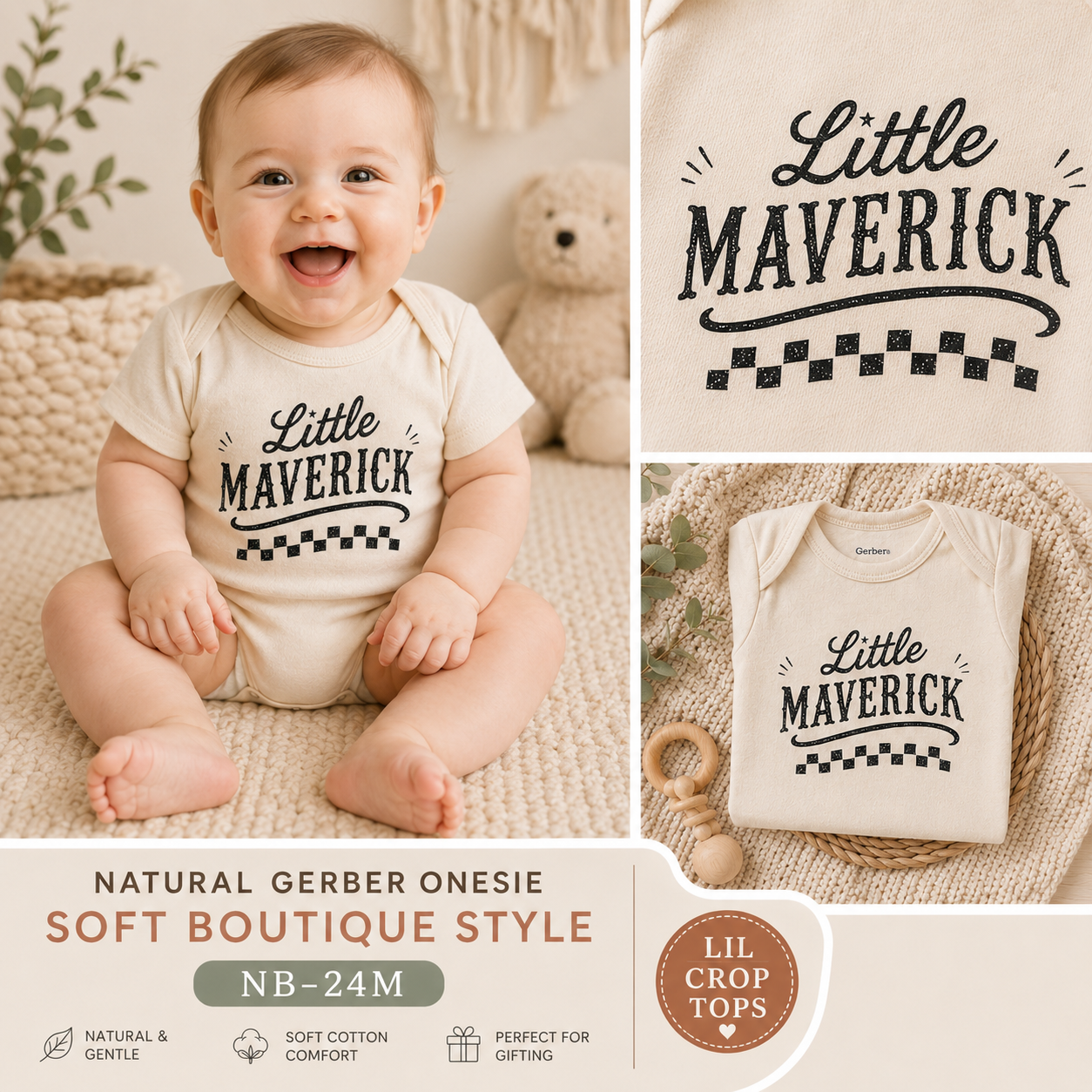 Little Maverick Onesie