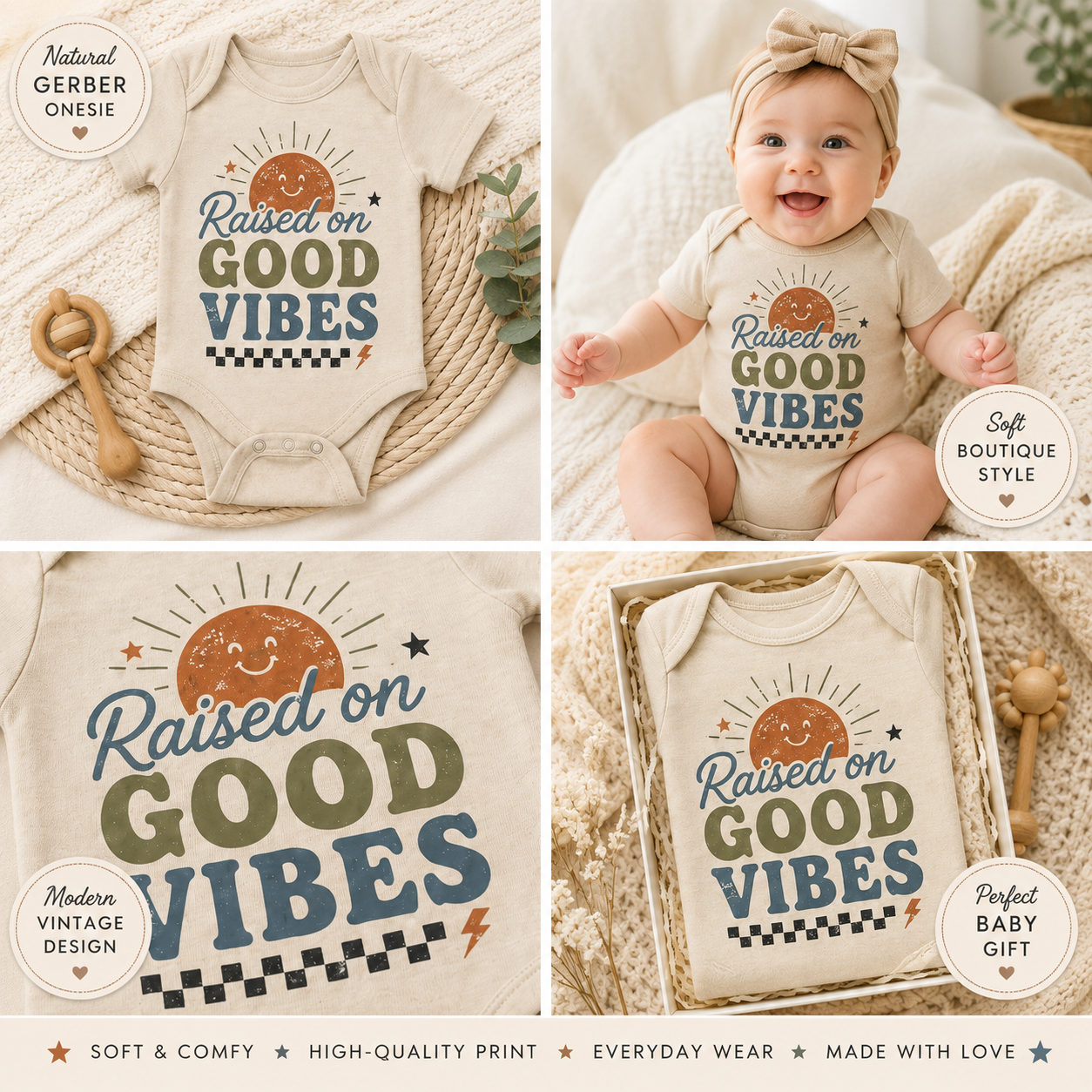 Raised on Good Vibes Onesie