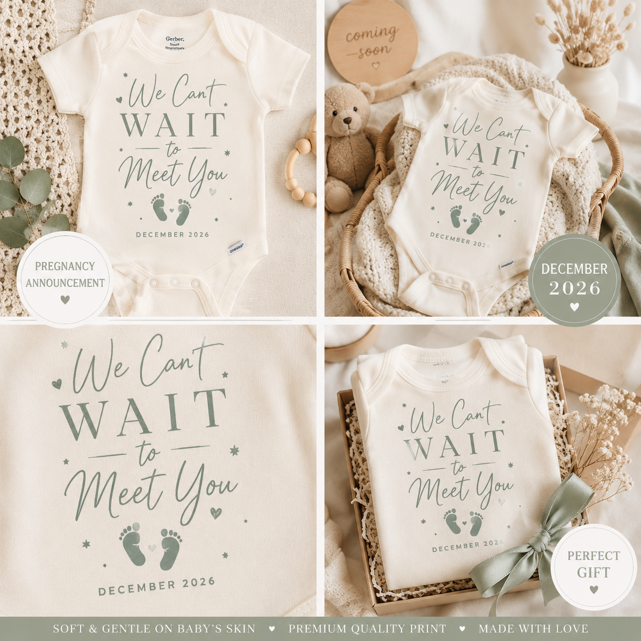We Cant Wait to Meet You Onesie