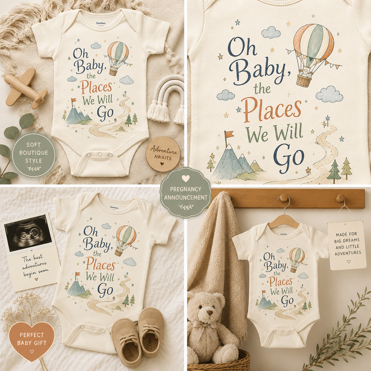 Oh Baby The Places We Will Go Onesie