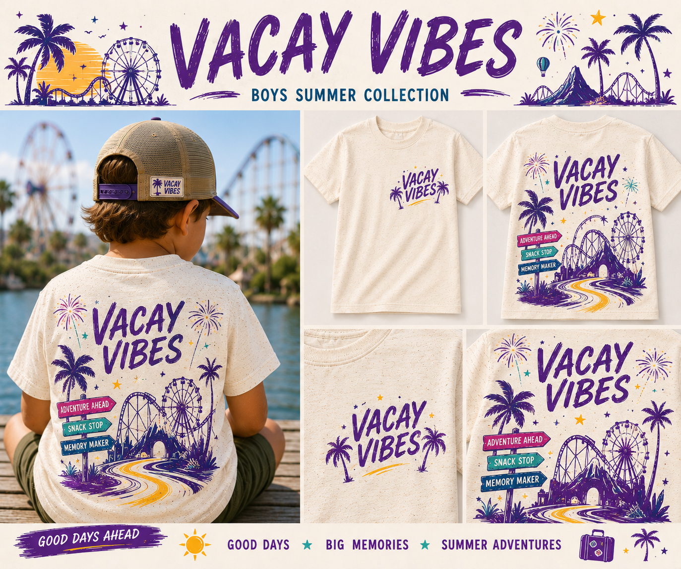 Vacay Vibes Theme Park Toddler
