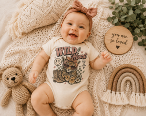 Leopard Shirt for Girls, Wild Heart Toddler Tee, Baby Leopard Bodysuit, Cowgirl Kids Shirt, Western Girl Outfit, Animal Lover Gift