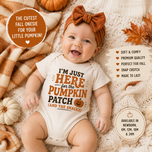 I'm Just Here for the Pumpkin Patch Shirt, Pumpkin Patch Outfit, Toddler Fall Shirt, Baby Pumpkin Bodysuit, Cute Autumn Shirt, Thanksgiving Kids Tee