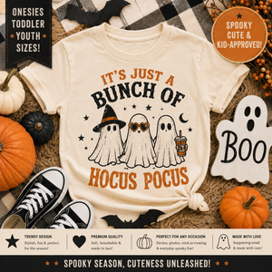Hocus Pocus Halloween Shirt, Ghost Halloween Shirt, Toddler Spooky Season Shirt, Baby Halloween Outfit, Cute Halloween Tee for Kids