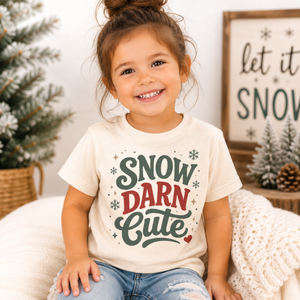 Snow Darn Cute Christmas Shirt, Toddler Christmas Shirt, Baby Christmas Bodysuit, Kids Holiday Shirt, Cute Christmas Outfit, First Christmas Gift