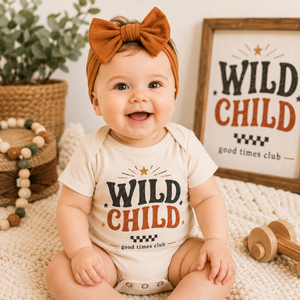 Wild Child Shirt, Wild Child Bodysuit, Western Baby Outfit, Toddler Graphic Tee, Cowboy Baby Clothes, Retro Kids Shirt, Boho Baby Gift