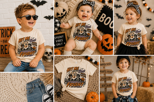 Kids Halloween Shirt, Skeleton Car Halloween Tee, Toddler Halloween Shirt, Baby Halloween Bodysuit, Retro Spooky Kids Shirt