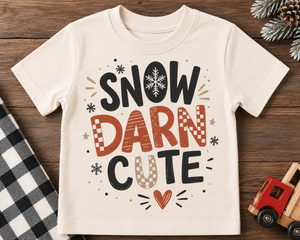 Snow Darn Cute Christmas Shirt, Toddler Christmas Shirt, Baby Christmas Bodysuit, Kids Christmas Tee, Holiday Outfit, Winter Shirt, Christmas Gift