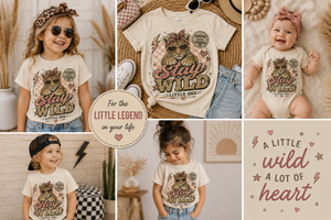 Girls Tiger Shirt, Stay Wild Kids Tee, Toddler Girl Graphic Shirt, Baby Tiger Bodysuit, Leopard Print Tiger Shirt, Wild Child Gift