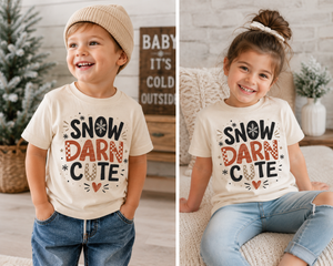 Snow Darn Cute Christmas Shirt, Toddler Christmas Shirt, Baby Christmas Bodysuit, Kids Christmas Tee, Holiday Outfit, Winter Shirt, Christmas Gift