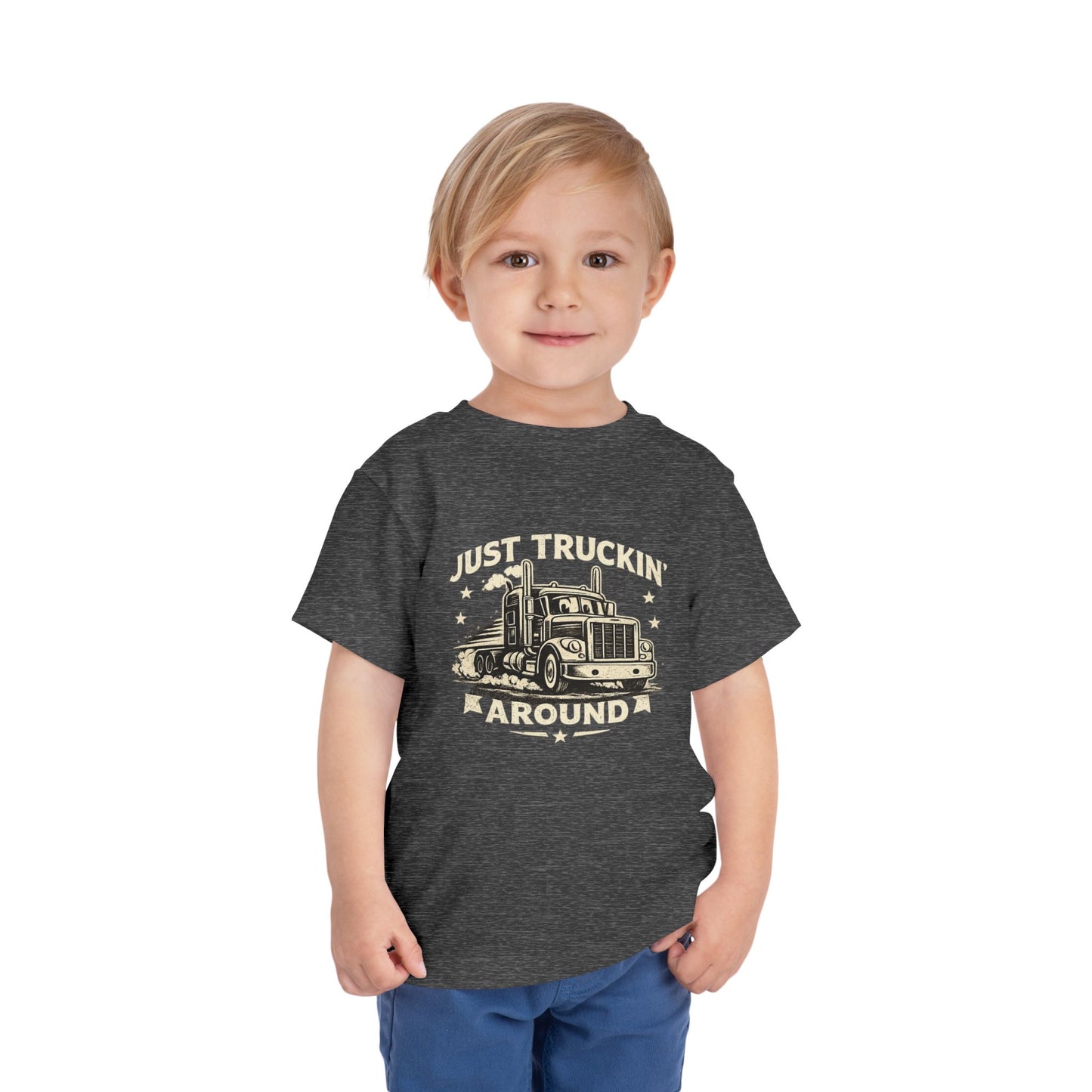 Truck Toddler Shirt, Just Truckin Around Kids Tee, Little Trucker Shirt, Baby Boy Truck Shirt, Country Kid Truck Shirt, Semi Truck Toddler Tee