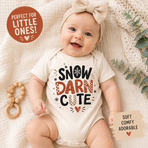 Snow Darn Cute Christmas Shirt, Toddler Christmas Shirt, Baby Christmas Bodysuit, Kids Christmas Tee, Holiday Outfit, Winter Shirt, Christmas Gift