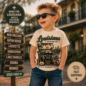 Louisiana Kids Shirt, Louisiana Baby Bodysuit, Toddler Louisiana Shirt, Pelican State Tee, Southern Baby Gift, Louisiana Souvenir