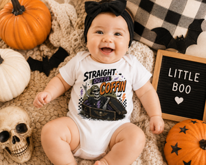 Skeleton Halloween Shirt for Kids, Funny Coffin Halloween Tee, Toddler Skeleton Shirt, Baby Halloween Bodysuit, Spooky Kids Shirt