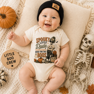 Spooky Little Dude Halloween Shirt, Funny Halloween Shirt for Kids, Baby Halloween Outfit, Toddler Skeleton Shirt, Here for the Boos Tee