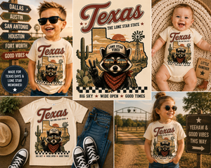 Texas Kids Shirt, Texas Baby Bodysuit, Lone Star State Shirt, Western Toddler Tee, Texas Souvenir Gift, Cowboy Baby Outfit