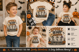 Skeleton Halloween Shirt for Kids, Spooky Scary Skeletons Tee, Toddler Halloween Shirt, Baby Halloween Bodysuit, Skeleton Kids Tee
