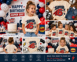 6th Birthday Shirt Boy, Super 6 Birthday Shirt, Superhero Birthday Tee, Boy Turning Six Shirt, 6 Year Old Birthday Outfit