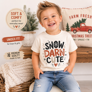 Snow Darn Cute Christmas Shirt, Toddler Christmas Shirt, Baby Christmas Bodysuit, Kids Christmas Tee, Holiday Outfit, Winter Shirt, Christmas Gift