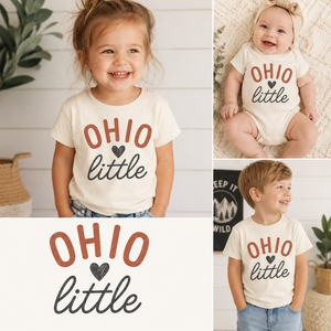 Ohio Kids Shirt, Ohio Baby Bodysuit, Ohio Toddler Shirt, Ohio Little Tee, Ohio Baby Gift, Buckeye State Kids Shirt