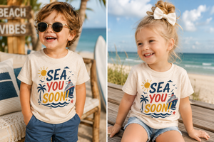 Sea You Soon Shirt, Cruise Shirt for Kids, Family Cruise Shirt, Toddler Cruise Outfit, Baby Cruise Bodysuit, Beach Vacation Shirt, Summer Kids Tee