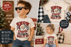 Snow Diggity Bout to Bag It Up Shirt, Funny Santa Christmas Shirt, Toddler Christmas Shirt, Baby Christmas Bodysuit, Retro Santa Tee, Holiday Gift
