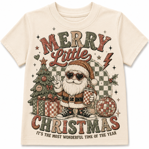 Kids Christmas Shirt, Vintage Santa Christmas Tee, Toddler Christmas Shirt, Baby Christmas Bodysuit, Retro Holiday Shirt for Kids