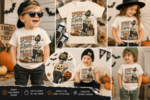 Spooky Little Dude Halloween Shirt, Funny Halloween Shirt for Kids, Baby Halloween Outfit, Toddler Skeleton Shirt, Here for the Boos Tee
